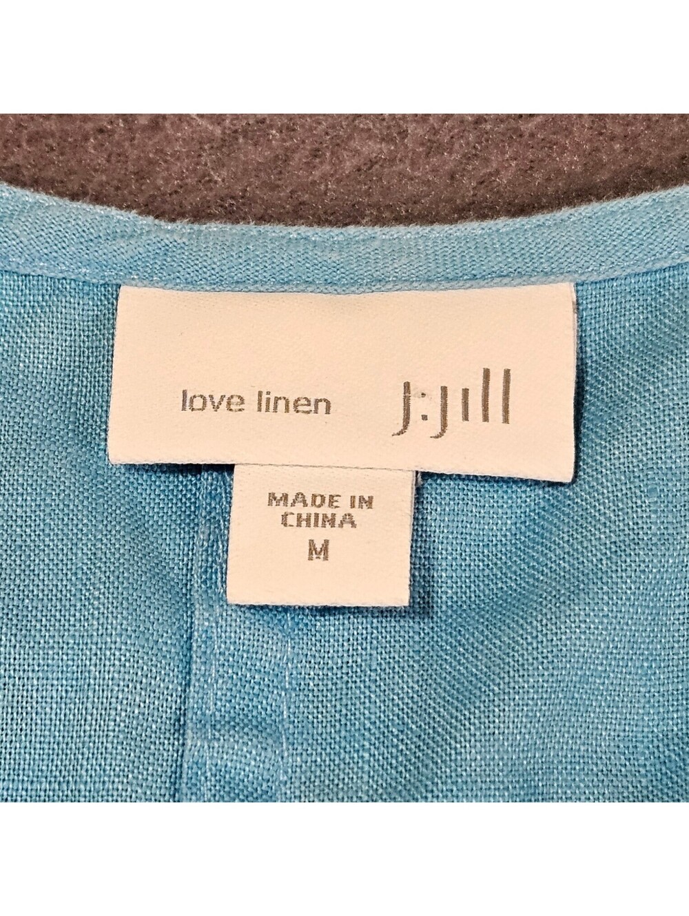 J.Jill Medium Blue Linen Sleeveless Shift Dress Casual Summer Comfortable - Picture 3 of 9